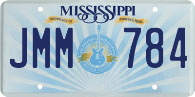 MS license plate JMM784
