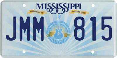 MS license plate JMM815