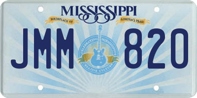 MS license plate JMM820