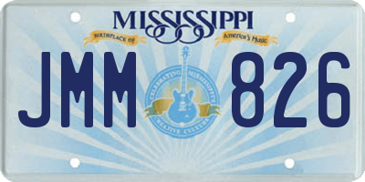 MS license plate JMM826