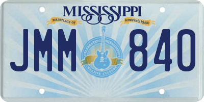 MS license plate JMM840