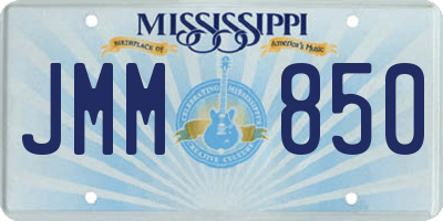 MS license plate JMM850