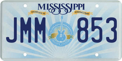 MS license plate JMM853