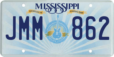 MS license plate JMM862
