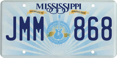MS license plate JMM868