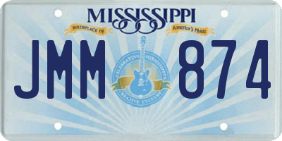 MS license plate JMM874