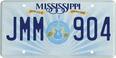MS license plate JMM904