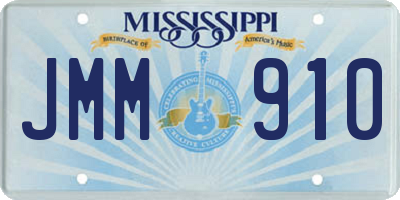 MS license plate JMM910