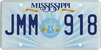 MS license plate JMM918