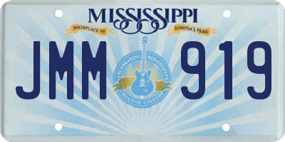 MS license plate JMM919