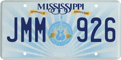 MS license plate JMM926