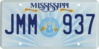 MS license plate JMM937