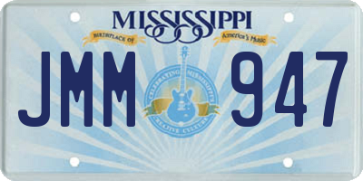 MS license plate JMM947