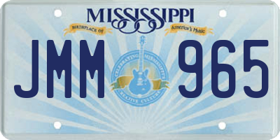 MS license plate JMM965
