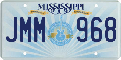 MS license plate JMM968