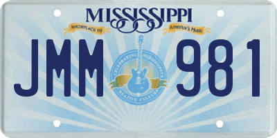 MS license plate JMM981