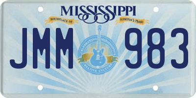 MS license plate JMM983