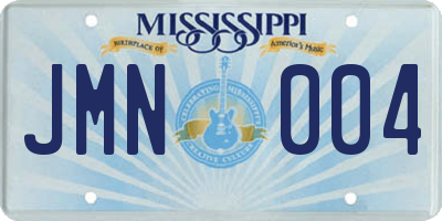 MS license plate JMN004