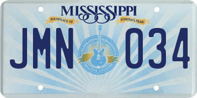 MS license plate JMN034