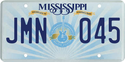 MS license plate JMN045