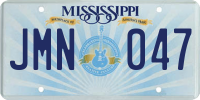 MS license plate JMN047
