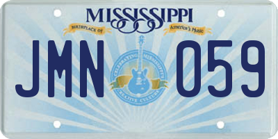 MS license plate JMN059