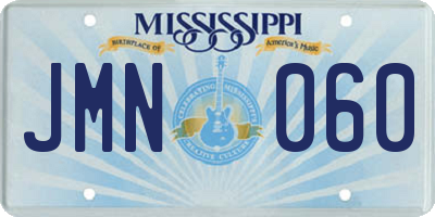 MS license plate JMN060