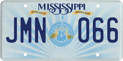 MS license plate JMN066