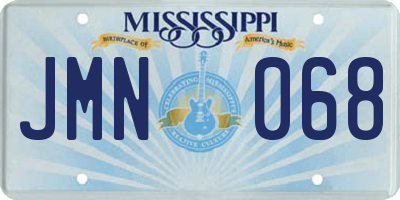 MS license plate JMN068