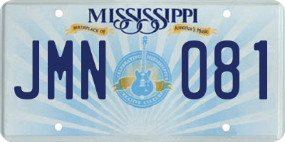 MS license plate JMN081
