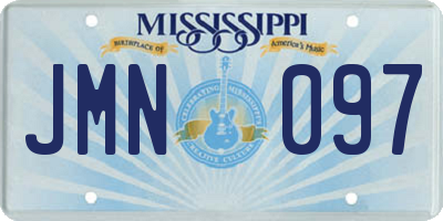 MS license plate JMN097
