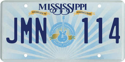 MS license plate JMN114