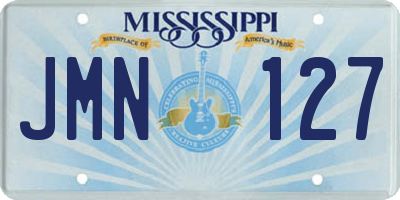 MS license plate JMN127