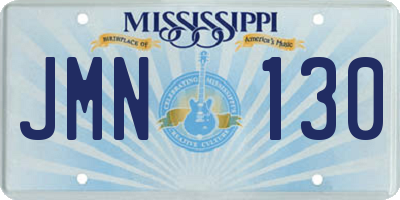 MS license plate JMN130