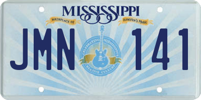 MS license plate JMN141