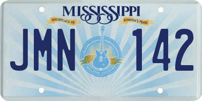 MS license plate JMN142