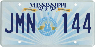 MS license plate JMN144
