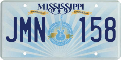 MS license plate JMN158