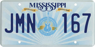 MS license plate JMN167
