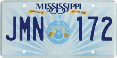 MS license plate JMN172