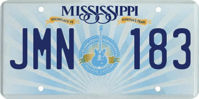 MS license plate JMN183