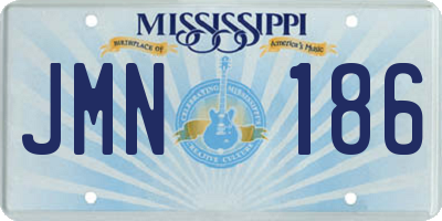 MS license plate JMN186