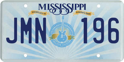MS license plate JMN196
