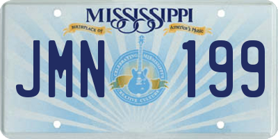 MS license plate JMN199