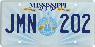MS license plate JMN202