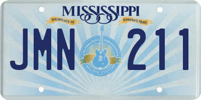 MS license plate JMN211