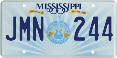 MS license plate JMN244