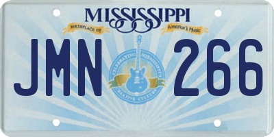 MS license plate JMN266