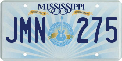 MS license plate JMN275