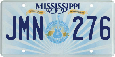 MS license plate JMN276